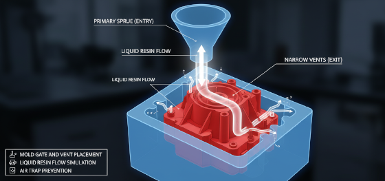 mold gate and vent placement