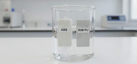 laboratory chemical immersion test for polyurethane reaction injection molding resins