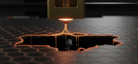 Brass extruder nozzle attempting to lay plastic over a wide infill gap causing severe material sagging
