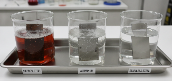 acid immersion testing metal plates