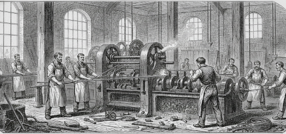 historical sheet metal wire draw