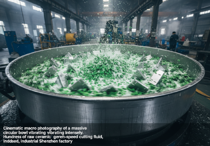 automated mass tumbling bowl removing sharp burrs from metal hardware.png