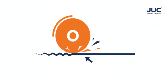 abrasive mechanical material removal and dimensional tolerance icon