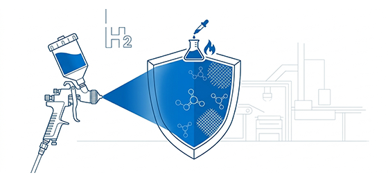 hardware durability and chemical resistance icon for painted polymers