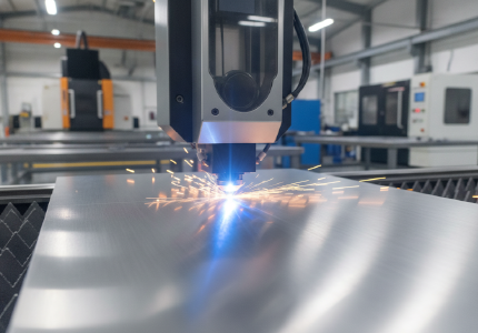 custom sheet metal laser cutting slicing aluminum plate with high precision.png