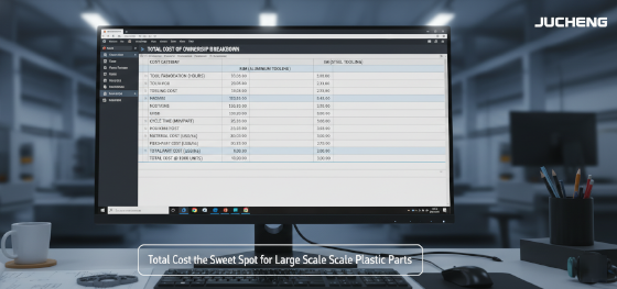 total cost of ownership breakdown for large scale plastic parts