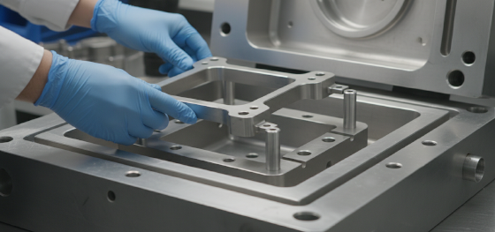manual placement of structural metal frames for encapsulation with polyurethane RIM