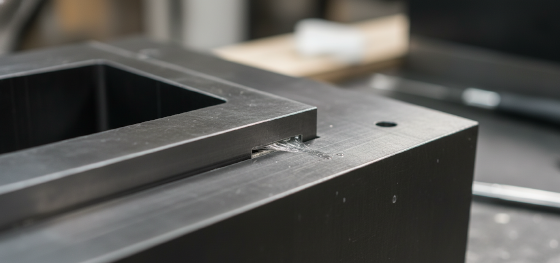 close up of mold venting slots in the RIM process