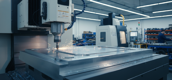 CNC machining of a large aluminum mold for polyurethane molding services