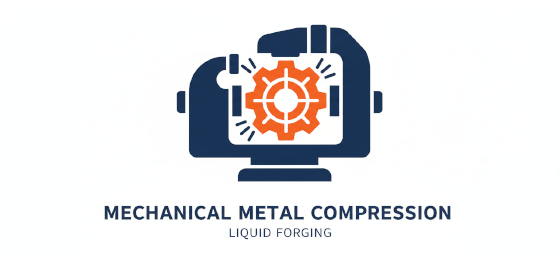 mechanical metal compression and liquid forging icon