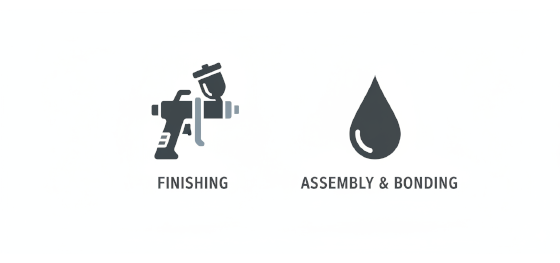 finishing and assembly icon for high performance medical device prototyping
