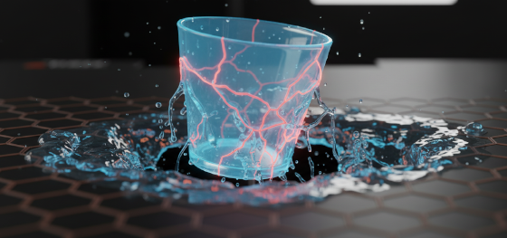 Cup shaped SLA resin prototype rupturing inward due to severe vacuum suction forces during printing