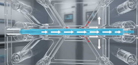 liquid resin flow visualization for designing ribs and bosses for RIM parts