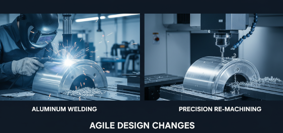 modifying an aluminum RIM mold for rapid design iterations