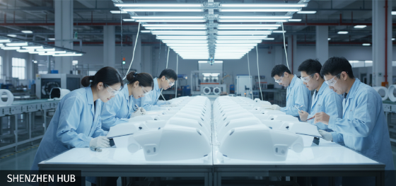 quality check of large scale plastic parts at JUCHENG Shenzhen facility