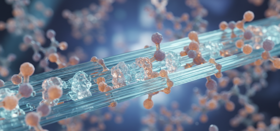 molecular visualization of glass fiber reinforcement in the RRIM process