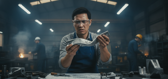 identifying thermal warping defects on cheap metal castings