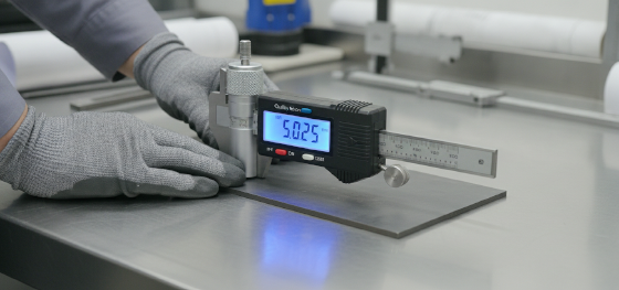 calibrating custom thickness steel sheet
