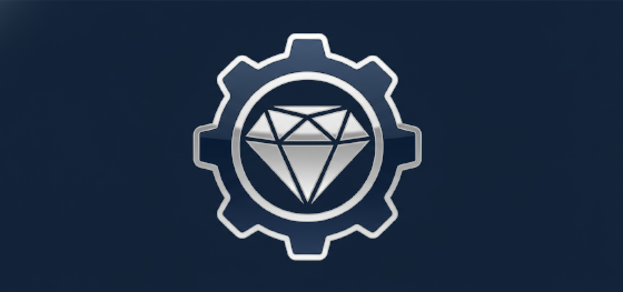 premium cosmetic hardware and flawless mirror reflection icon