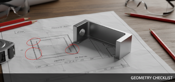 correcting sharp internal geometric corners to prevent molecular tearing