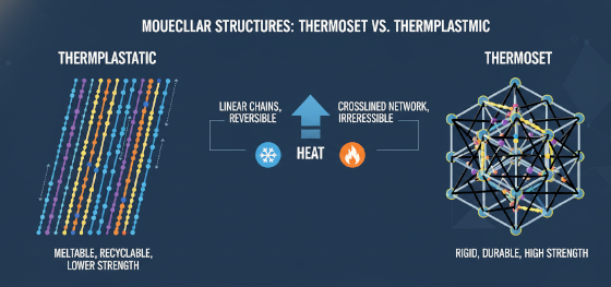 thermoset vs thermoplastic structure