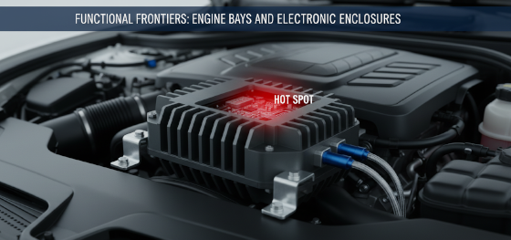 electronic housing with heat sinks