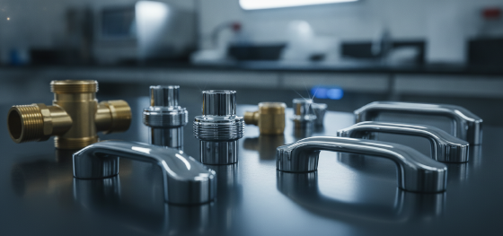 bright nickel and chrome plated parts