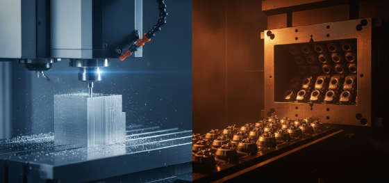 contrasting low volume cnc milling against high volume mold tooling
