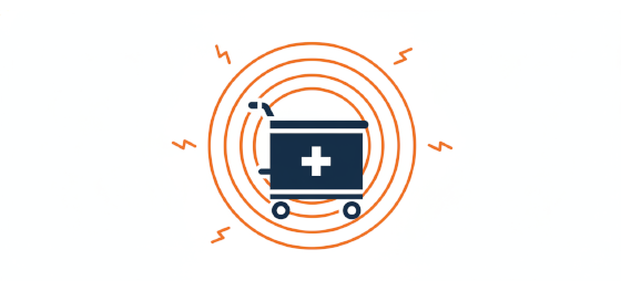 electromagnetic interference shielding and kinetic defense icon