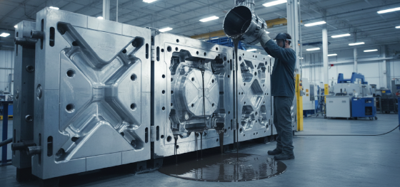 reaction injection molding forming massive structural hospital cart panels
