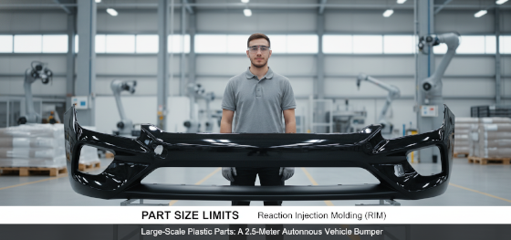 large scale plastic parts produced via low pressure RIM process