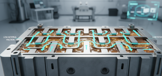 laminar flow visualization in low pressure reaction injection molding process