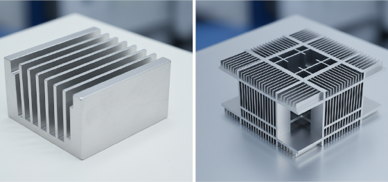 comparing basic metal extrusion against complex subtractive thermal milling