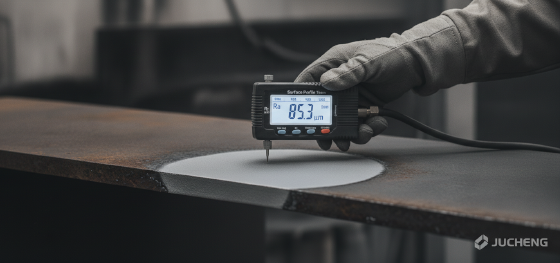measuring blasted surface profile depth