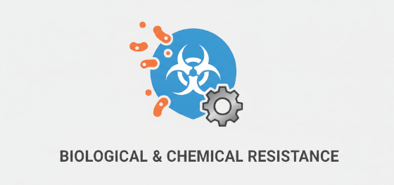biological hazard defense and chemical sterilization resistance icon