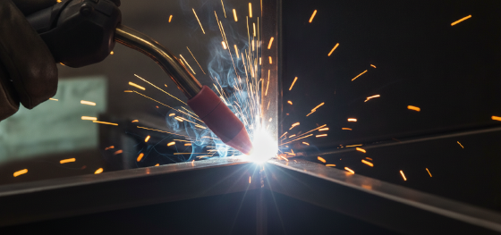 mig welder torch accessing joint