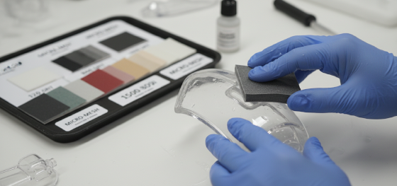 manual polishing clear parts