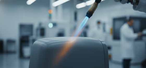 flame treatment molecular bonding preparation for RIM parts