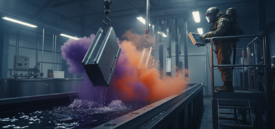 chemical anodizing baths applying tactical scratch resistance to raw hardware