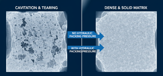 x ray inspection revealing internal tearing caused by cooling metallurgy
