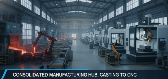 consolidated factory integrating raw metallurgy with advanced subtractive cutting