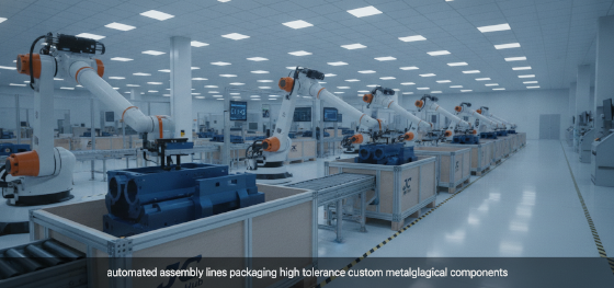 automated assembly lines packaging high tolerance custom metallurgical components