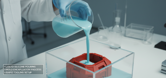 liquid silicone pouring