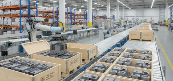 crating high precision custom hardware parts for international logistics