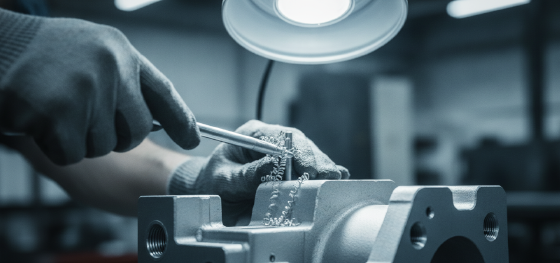 drilling and tapping precise internal threads on raw castings