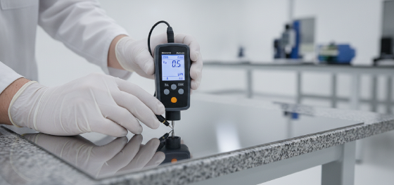 measuring surface roughness on steel