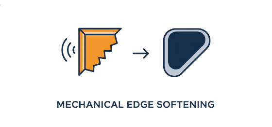 mechanical edge softening and safe tactile hardware icon