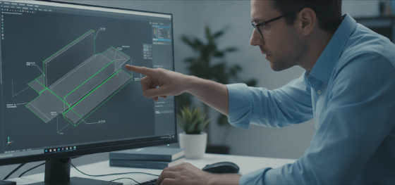 checking unfolded flat pattern CAD