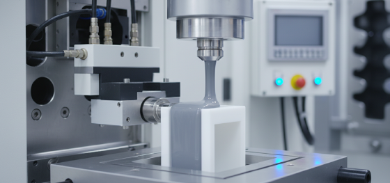 automated two color overmolding process fusing soft elastomers to hard plastics