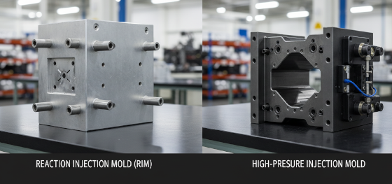 aluminum RIM tooling vs hardened steel injection molds comparison